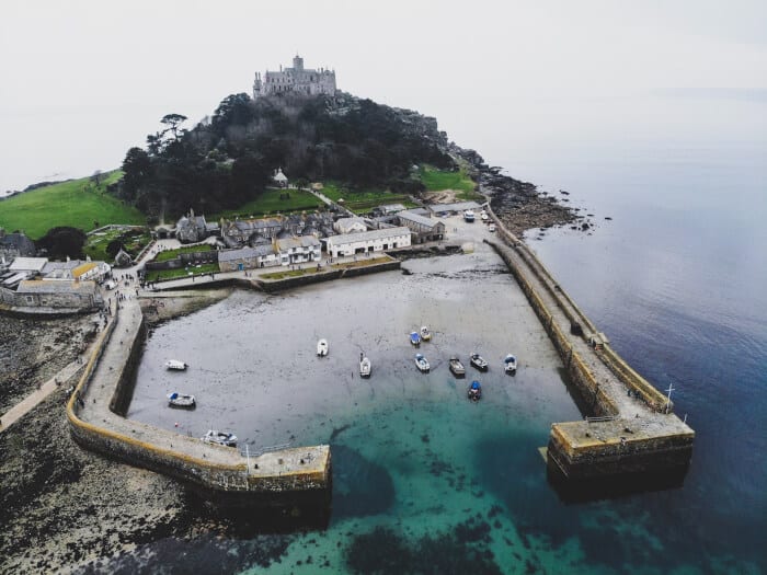 Top view of Cornwall England