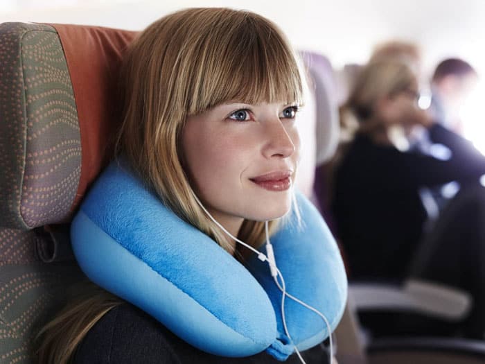 Neck Pillow on a Plane