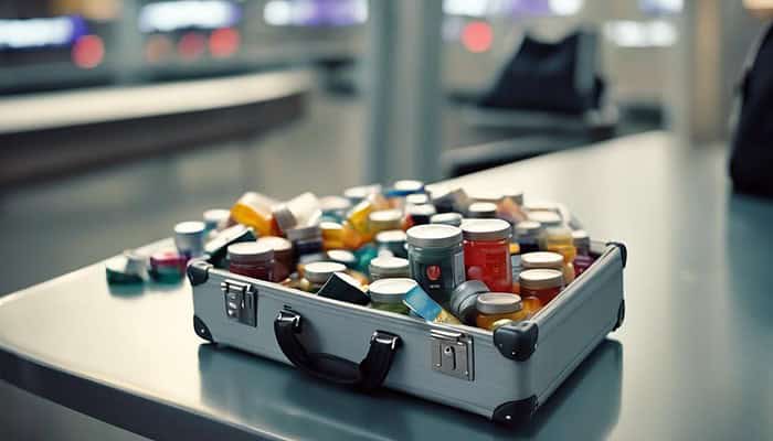 transporting vitamins on flights