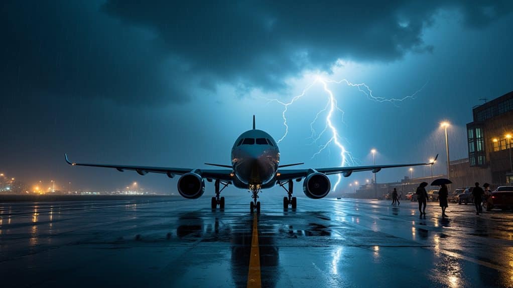 thunderstorms disrupt airline schedules