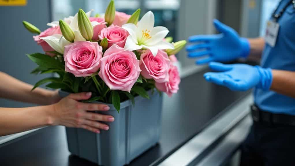 fresh flowers allowed restrictions