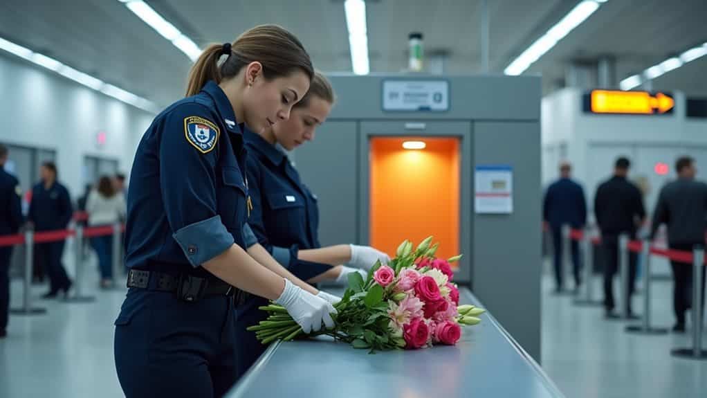 security screening for flowers