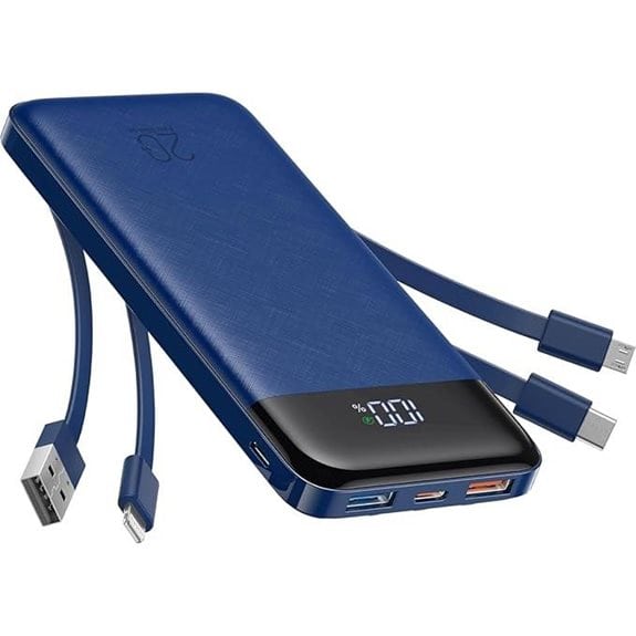 Charmast 20000mAh Portable Charger with Built-in Cables