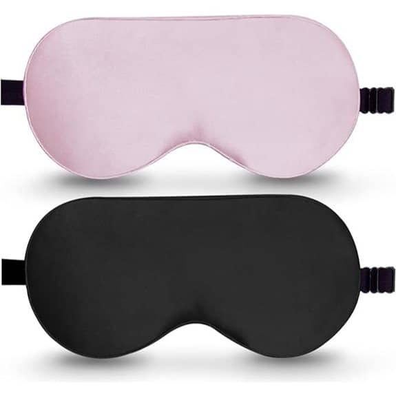 BeeVines 100% Mulberry Silk Sleep Mask (2-Pack)