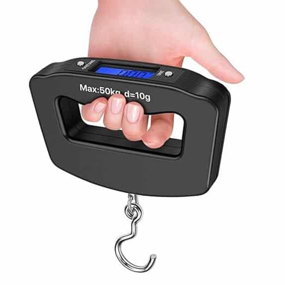 Flexzion Digital Luggage Scale (110 Lb Black)