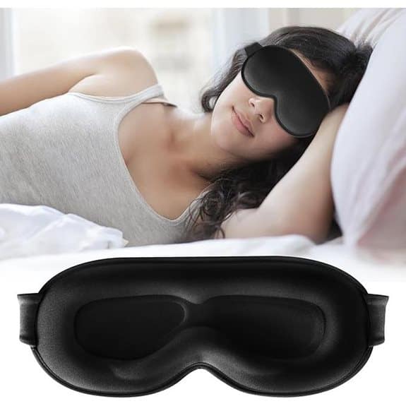 3D Sleep Mask for Light Blocking (Black)