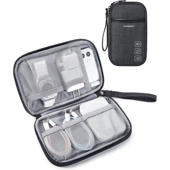BAGSMART Cord Organizer Travel Case (Black)