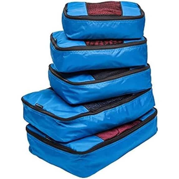 TravelWise Packing Cubes 5-Pack (Blue)