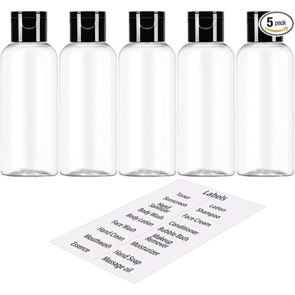 5 Pack TSA-Approved Travel Bottles