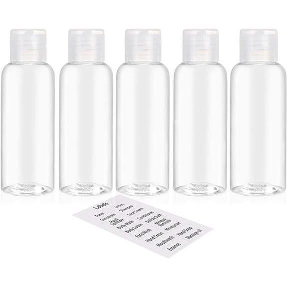 5 Pack TSA Approved Travel Bottles