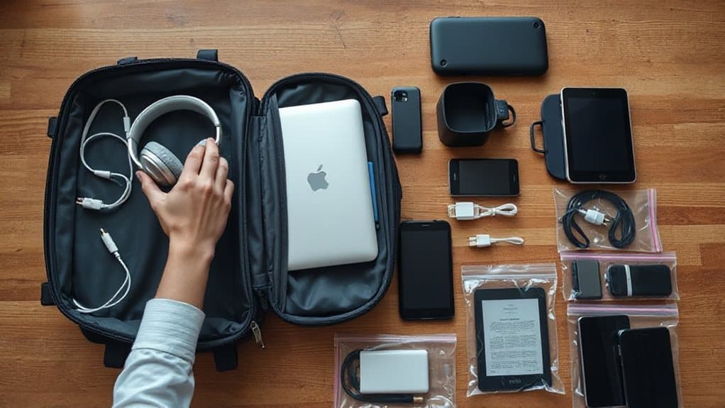 remove electronics larger than phones