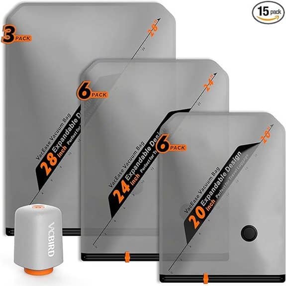 Rechargeable Vacuum Storage Bags 15-Pack