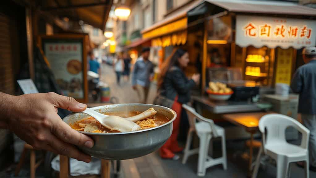seek crowded local market stalls