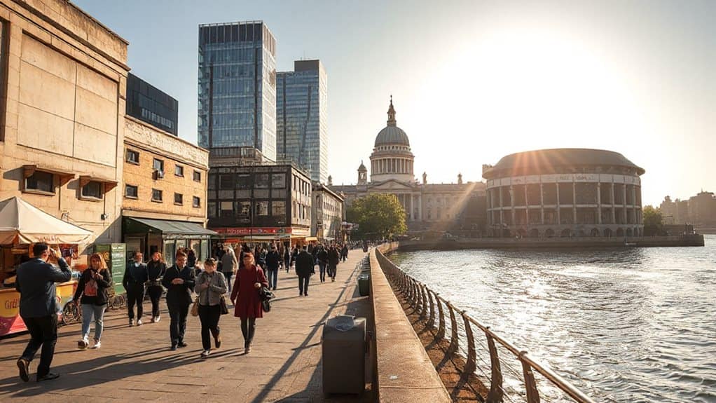 thames side landmarks food art