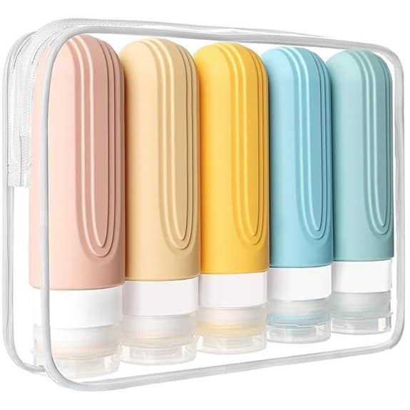 Travel Bottles 5-Pack TSA Approved & Leak Proof