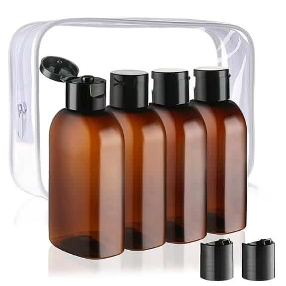 Cosywell TSA-Approved Travel Shampoo Bottles (4-Pack)