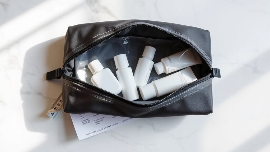 tsa compliant leakproof clear organizer