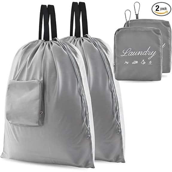 JHX Travel Laundry Bags (2-Pack) Grey