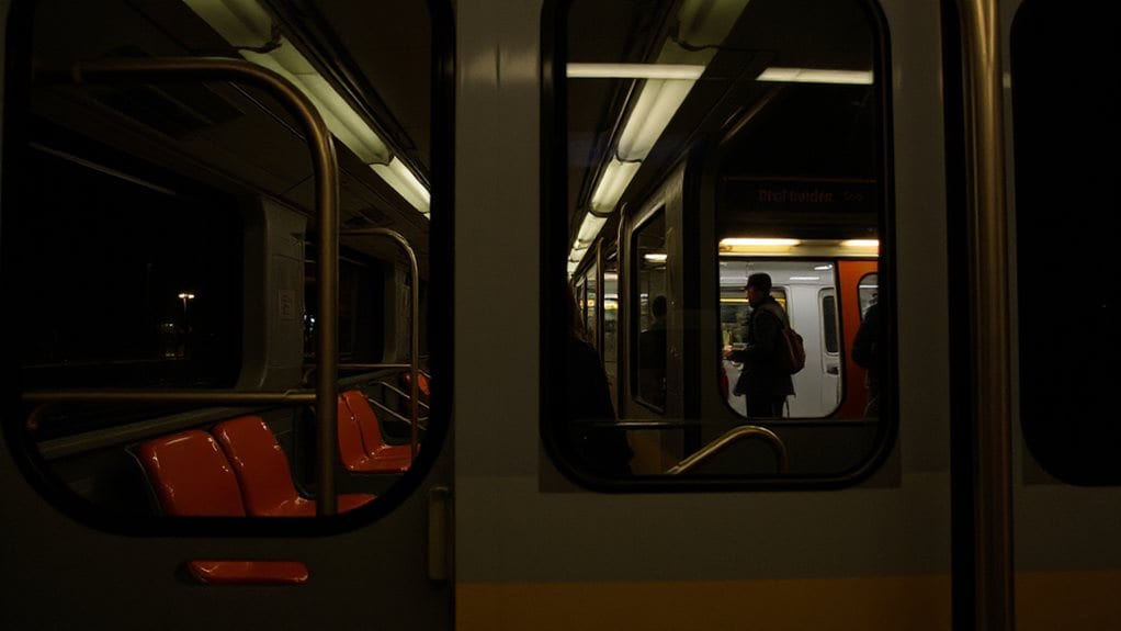 avoid empty trains at night