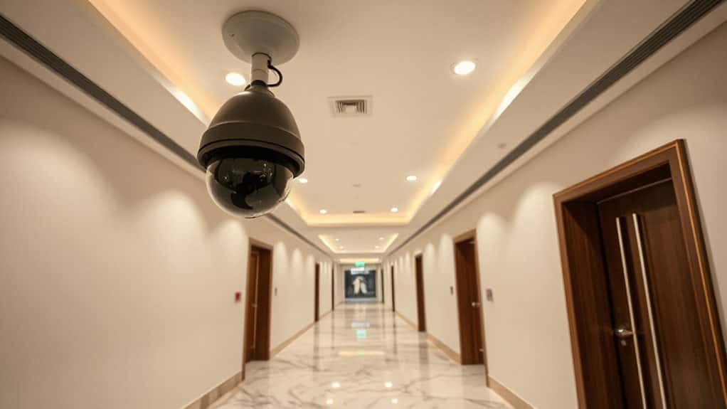 cameras monitor public hotel areas