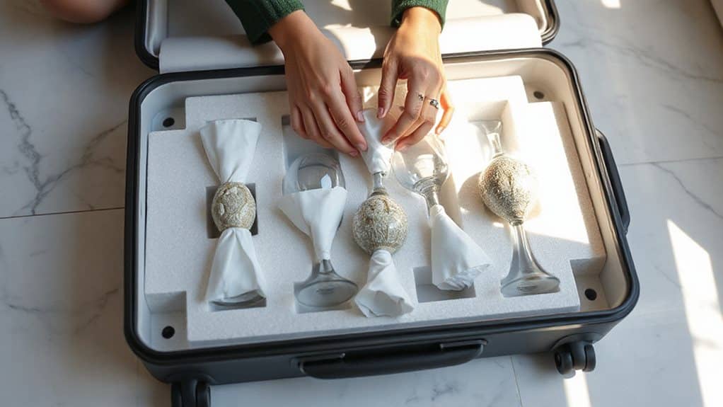 hard shell suitcase protects fragile items