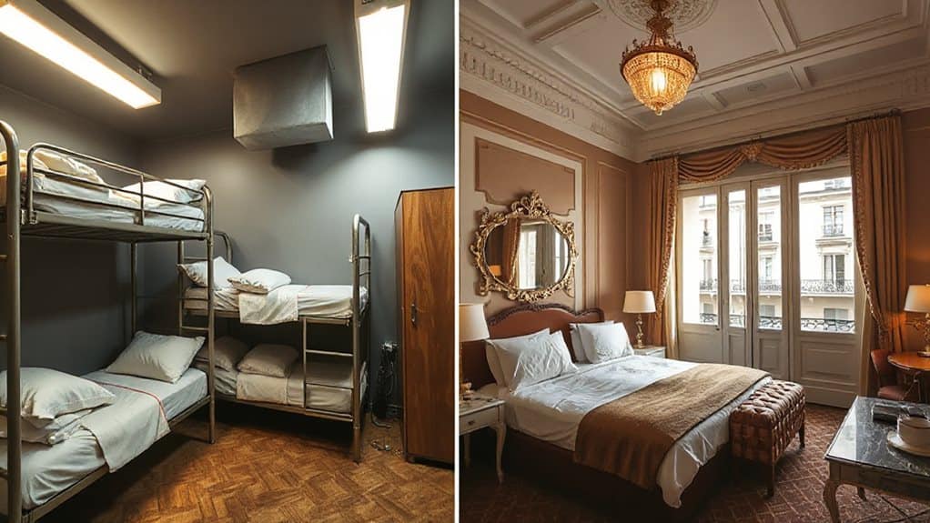 hostels cheaper hotels pricier