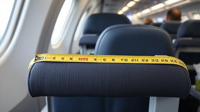 seat width measured across armrests