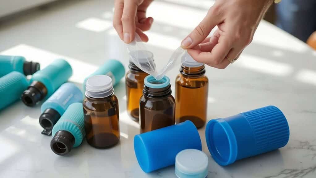 silicone cap covers prevent spills