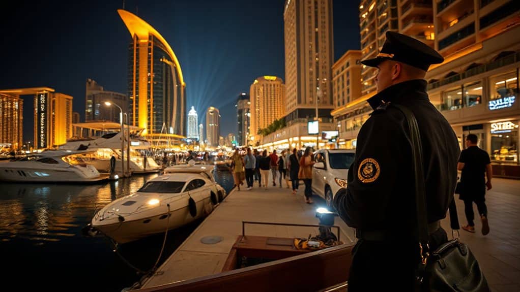 well lit tourist areas vigilant