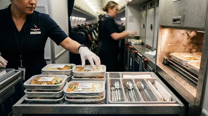 airline meal service process