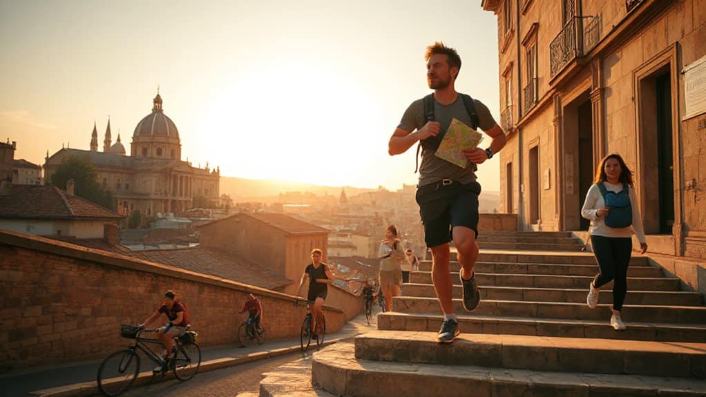 calorie burning sightseeing through walking