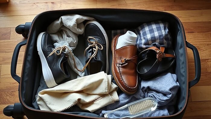 efficient shoe packing for travel