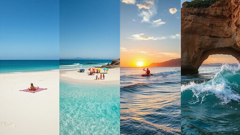 four beach types four charms