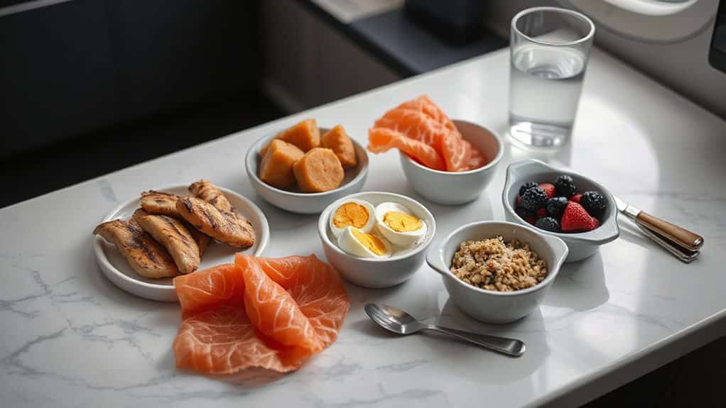 lean protein flight snack pairing