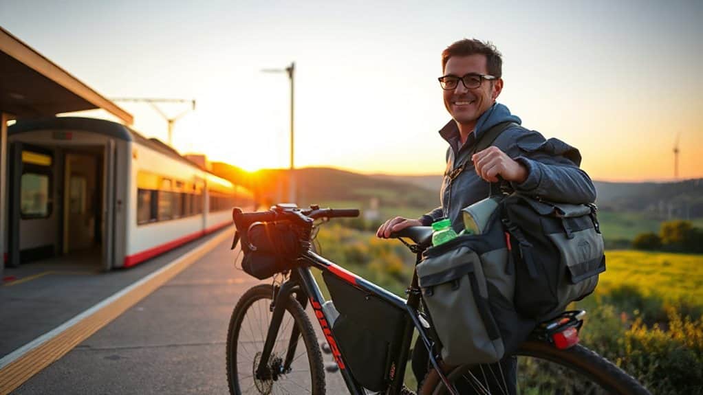 low carbon travel via trains buses ferries