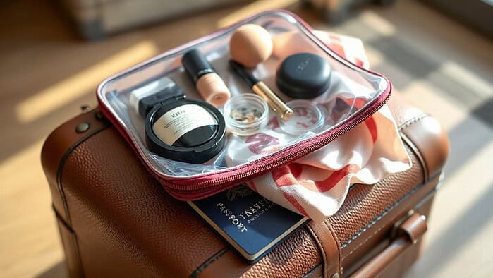 packing makeup for air travel