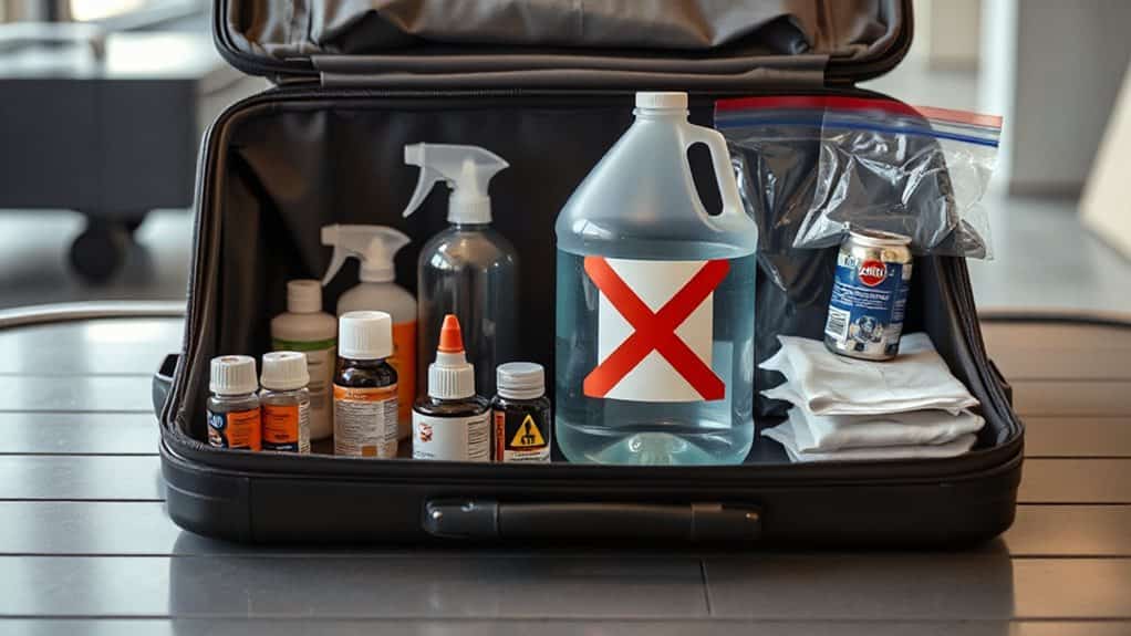 prohibited hazardous liquids and gases