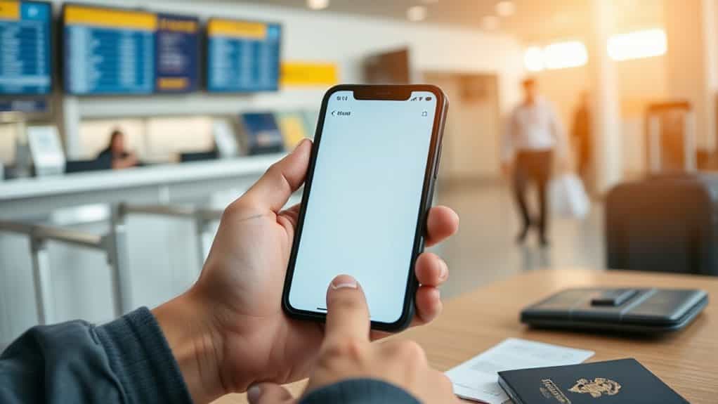 rebook cancelled flight in app