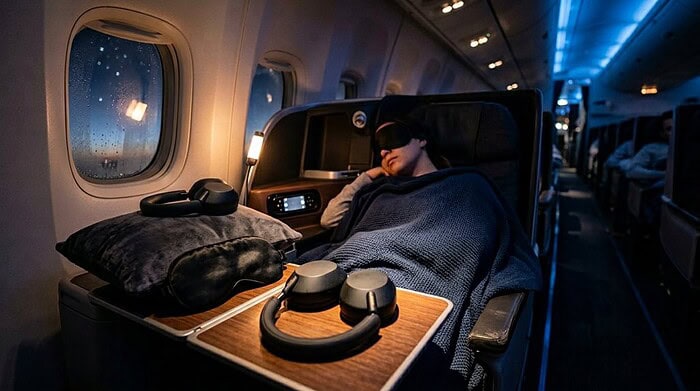 sleep better on overnight flights
