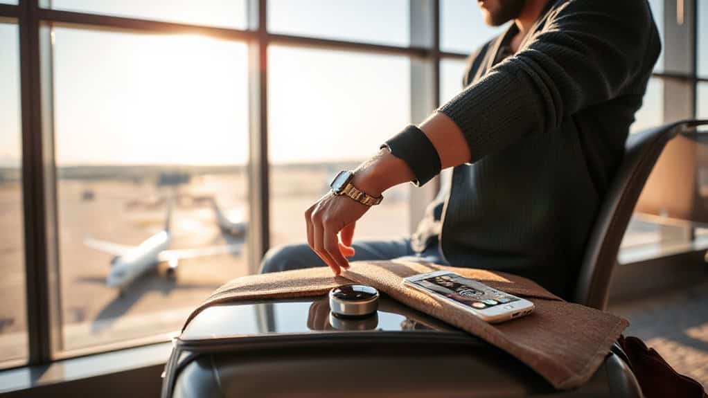 sync wearables with luggage trackers continuously