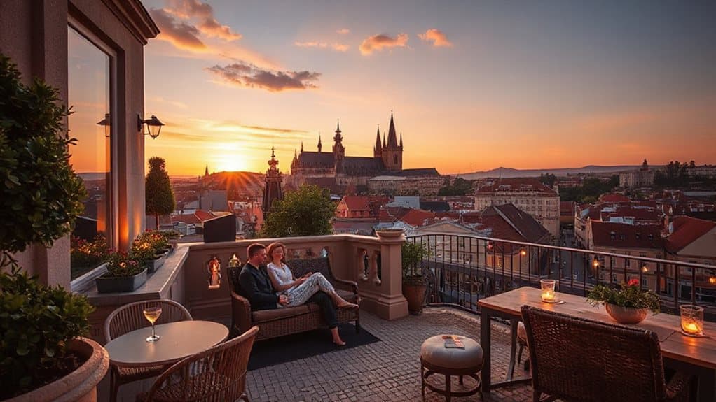 two storey glass rooftop oasis