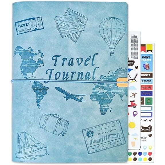 Travel Journal for Women Men & Couples (Blue)