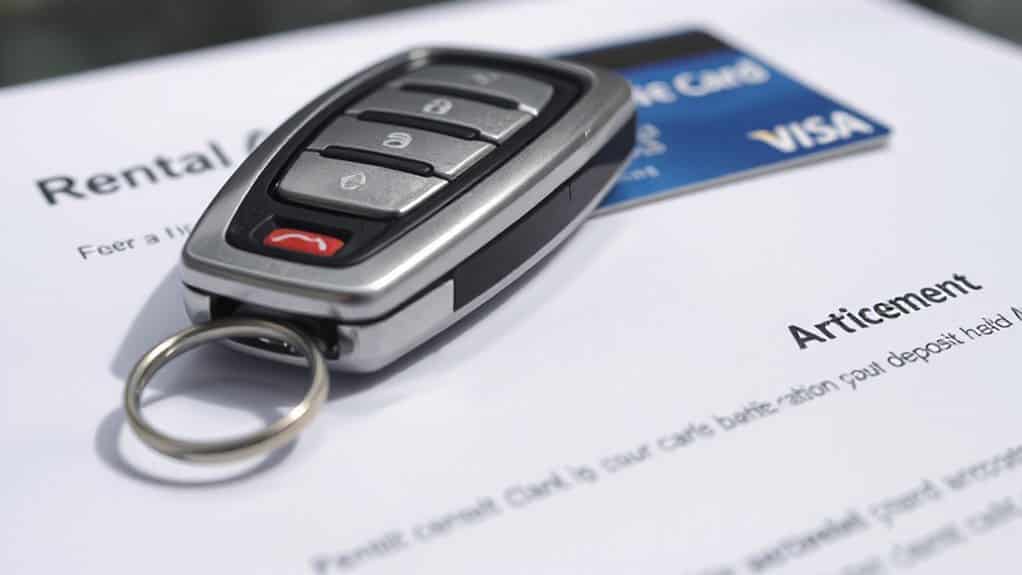 car rental deposit costs