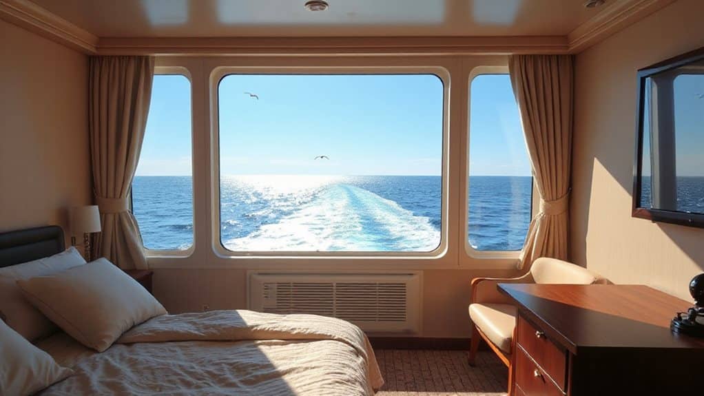 choose quiet midship cabins
