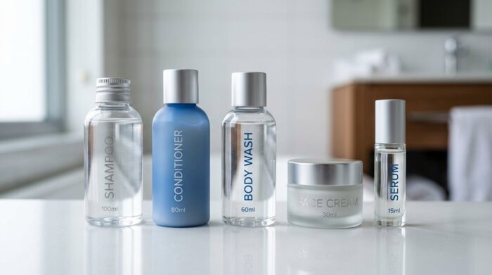 compact travel toiletry containers