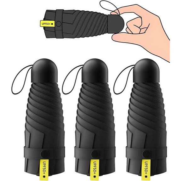 LMUGOOS 3 Pack Mini Travel Folding Umbrella