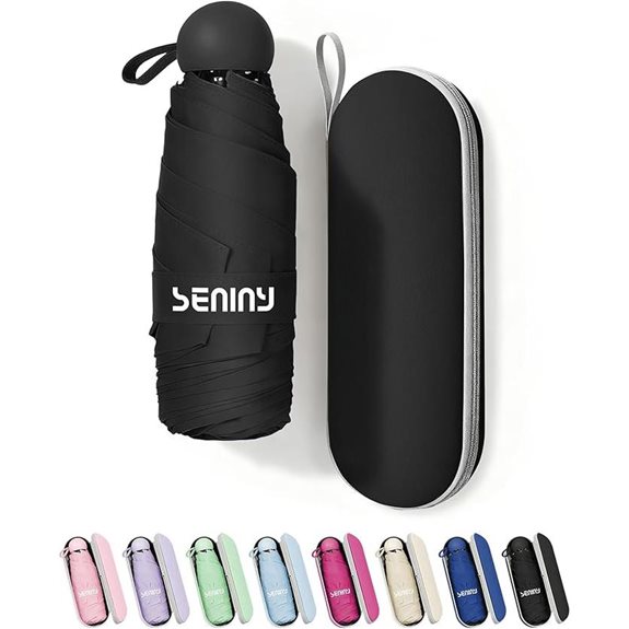 Seniny Mini Portable Travel Umbrella with Case