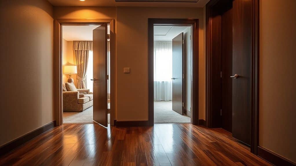 connecting rooms offer privacy