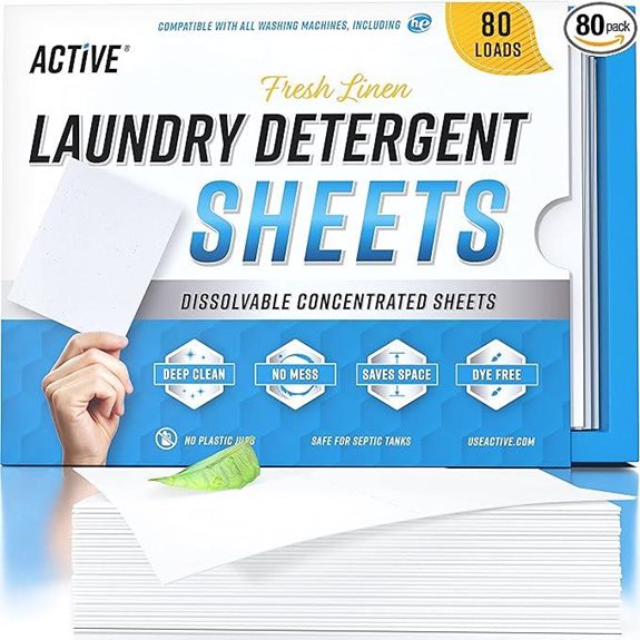 Eco Laundry Detergent Sheets - 80 Loads Linen Scent