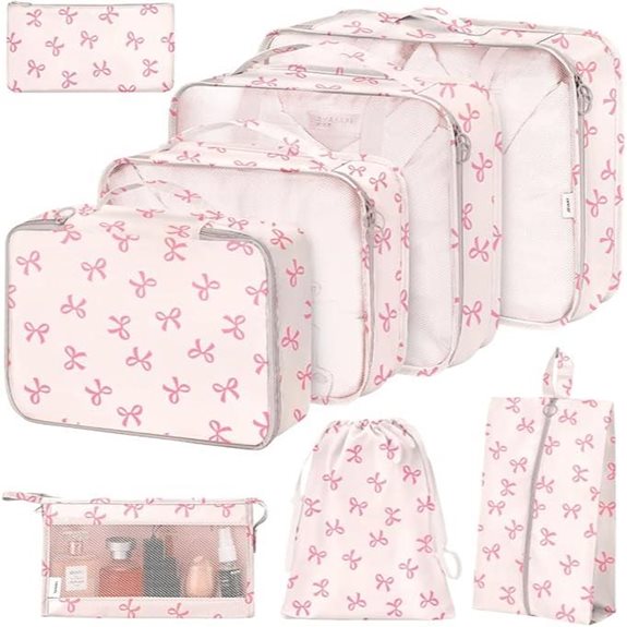 8 Pack Packing Cubes for Travel Luggage Organizer